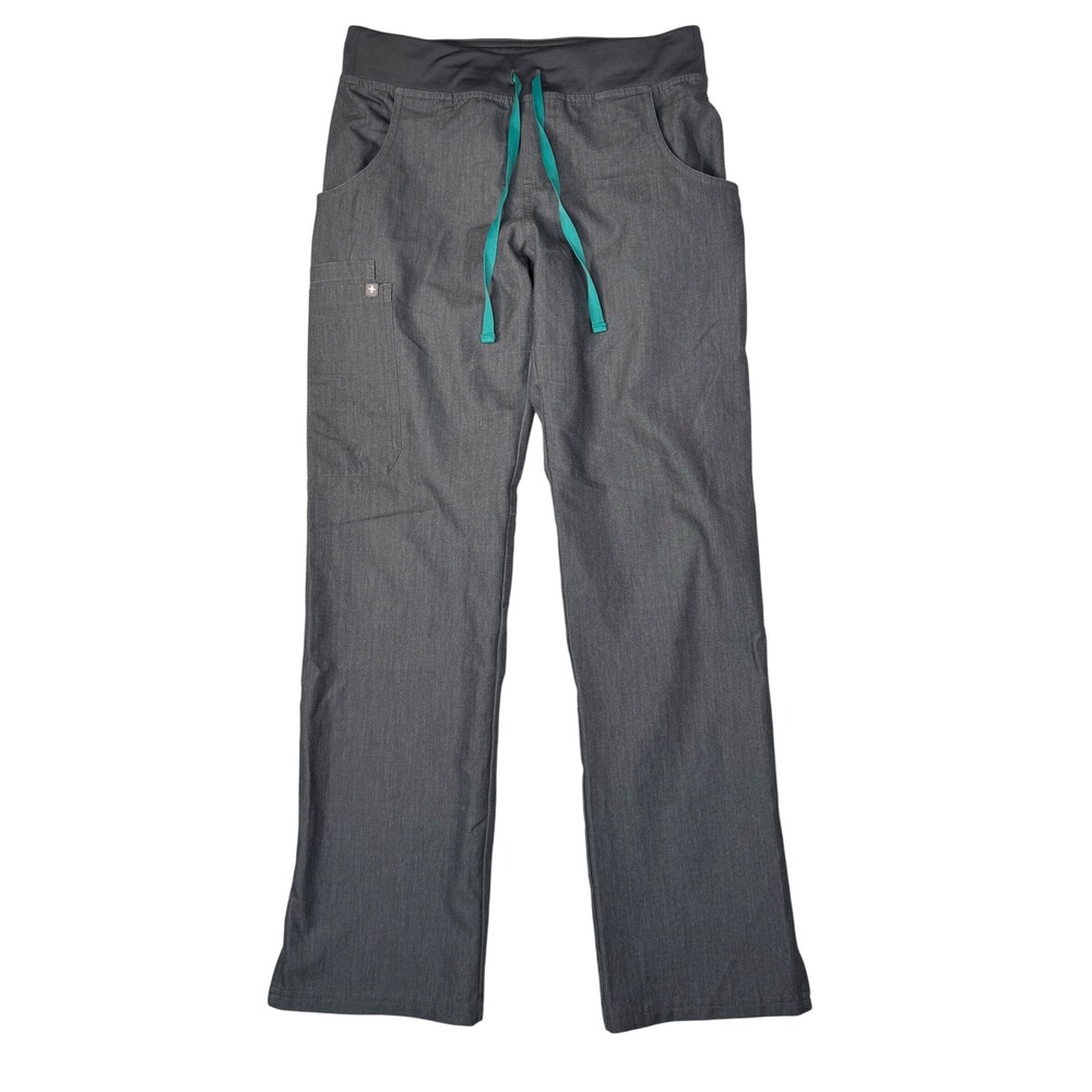 FIGS Scrub Pants XS Gray Technical Yoga Waistband Medical Workwear Womens Scrubs